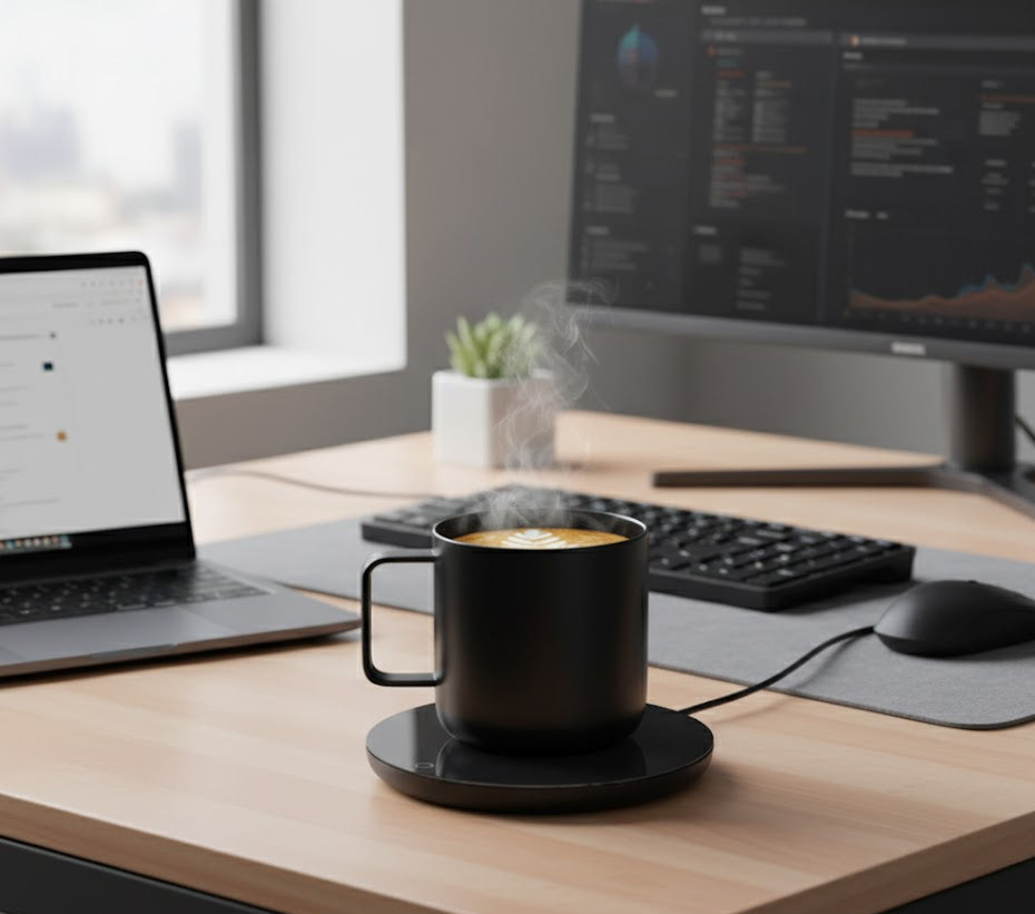 Warmio Desk —chauffe tasse connecté pour bureau USB-C